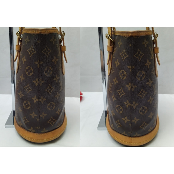 Louis Vuitton Petit Bucket PM Monogram Canvas Double Handles Shoulder Bag - Picture 5 of 16
